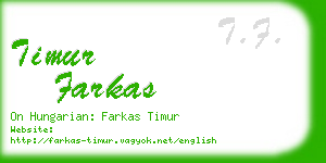 timur farkas business card